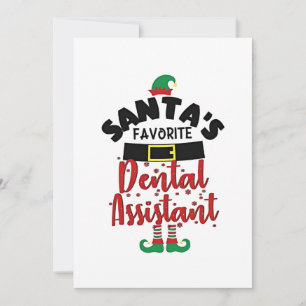 Carte De Remerciements Père Noël's Favori Dental Assistance Christmas Pèr