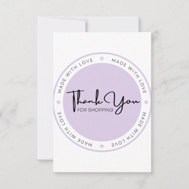 Carte De Remerciements Perle pourpre (Devant)