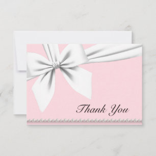 Carte De Remerciements Perles élégantes roses Tiffany Perles fantaisie Me