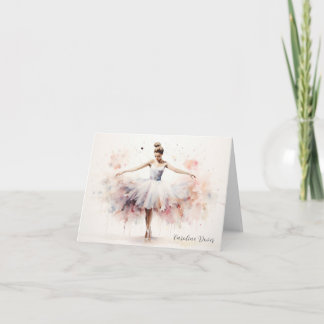 Carte De Remerciements Personalized Ballet Thank You Note Card Stationery