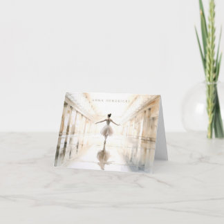 Carte De Remerciements Personalized Ballet Thank You Note Card Stationery