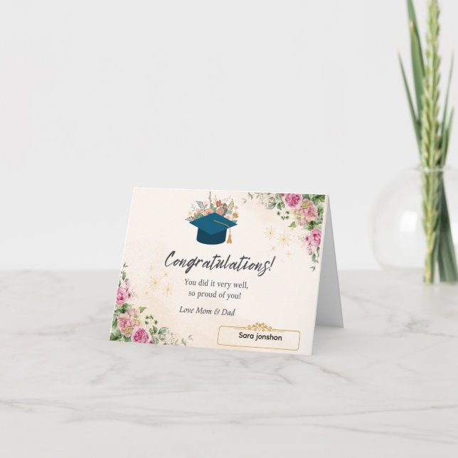 Carte De Remerciements Personalized Graduation Cards & Gifts (Devant)