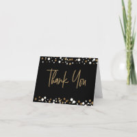 Personnalisable Gold Black confetti 60e anniversai