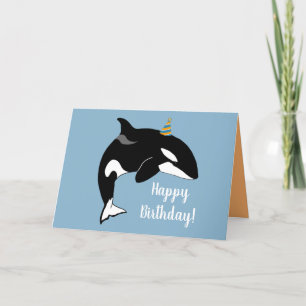 Carte De Remerciements Personnalisable Orca Killer Whale Anniversaire