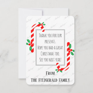 Carte De Remerciements Personnalisation personnalisée des fêtes de Noël M