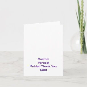 Carte De Remerciements Personnalisé 4" x 5.6" plié verticalement