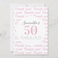 Personnalisé 50 et fabuleux Modern Pink