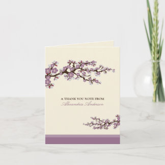 Carte de remerciements personnalisé Cherry Blossom