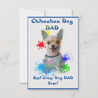 Carte De Remerciements Personnalisé Chihuahua papa chien meilleur chien f