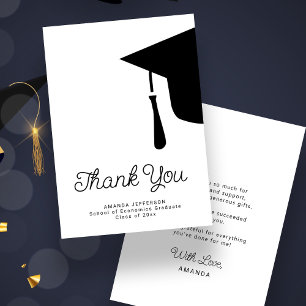 Carte de remerciements personnalisé de graduation