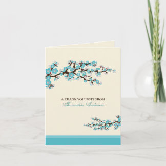 Carte de remerciements personnalisé en fleurs de c