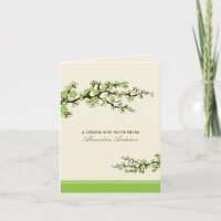 Carte de remerciements personnalisé en fleurs de c
