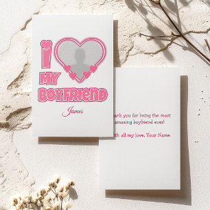 Carte De Remerciements Personnalisé Je t'aime mon petit ami – Ajouter une
