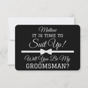 Carte De Remerciements Personnalisé "Serez-Vous Mon Groomsman ?" Convient