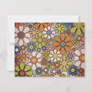 Carte De Remerciements Personnalisé Vintage 60s les années 70 esthétique 