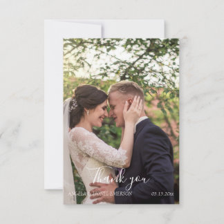 Carte De Remerciements Personnalisé Votre Photo Votre Texte Mariage