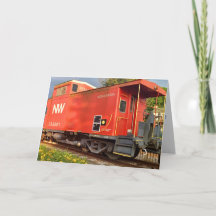 Carte de remerciements personnalisée Red Caboose