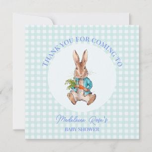Carte De Remerciements Personnaliser Pierre le lapin assis avec une carot