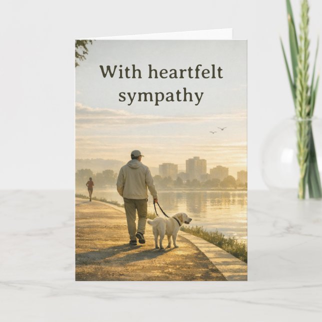 Carte De Remerciements Pet Loss Sympathy Card – Quiet Walk Design (Devant)