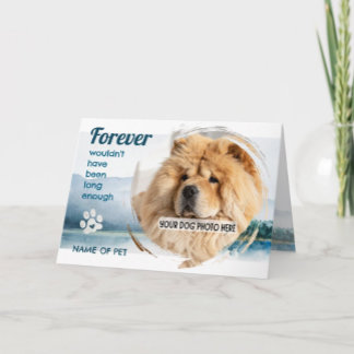 Carte De Remerciements PET LOSS your photo & name Memorial Card