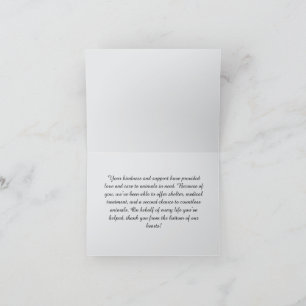 Carte De Remerciements Pet Secourir Appréciation des supporters