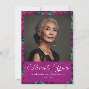 Carte De Remerciements Pétale de Marguerite Féminin Anniversaire Personna