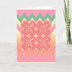 Carte De Remerciements Pétales d'été zig zag