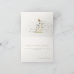 Carte De Remerciements Peter le lapin Un Baby shower lapin