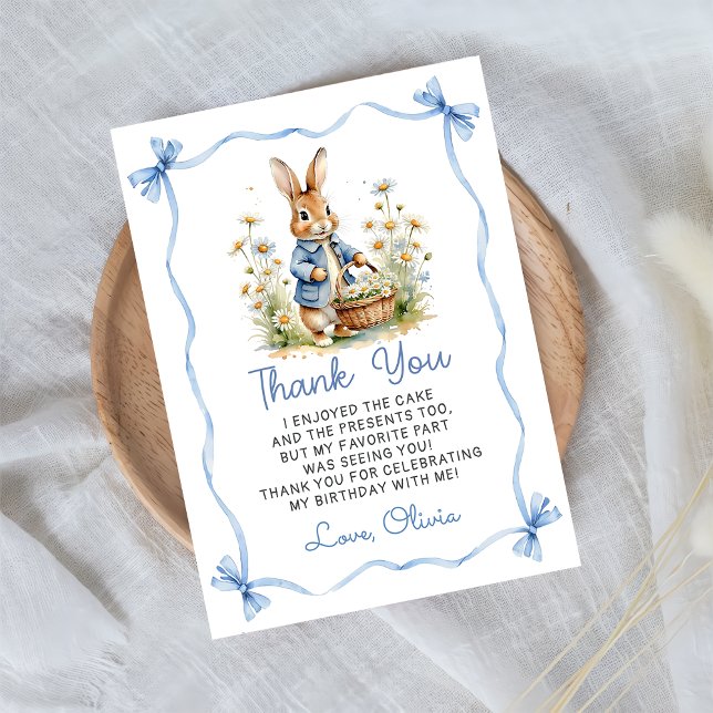 Carte De Remerciements Peter Rabbit Baby Shower Thank You Card (Créateur téléchargé)