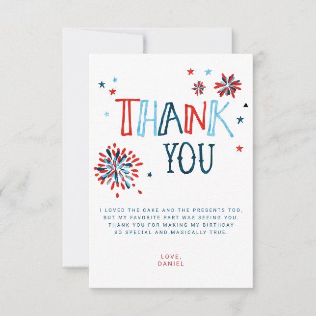 Carte De Remerciements Petit 4 juillet (Devant)