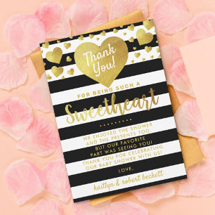 Carte De Remerciements Petit amour Baby shower de la Saint Valentin