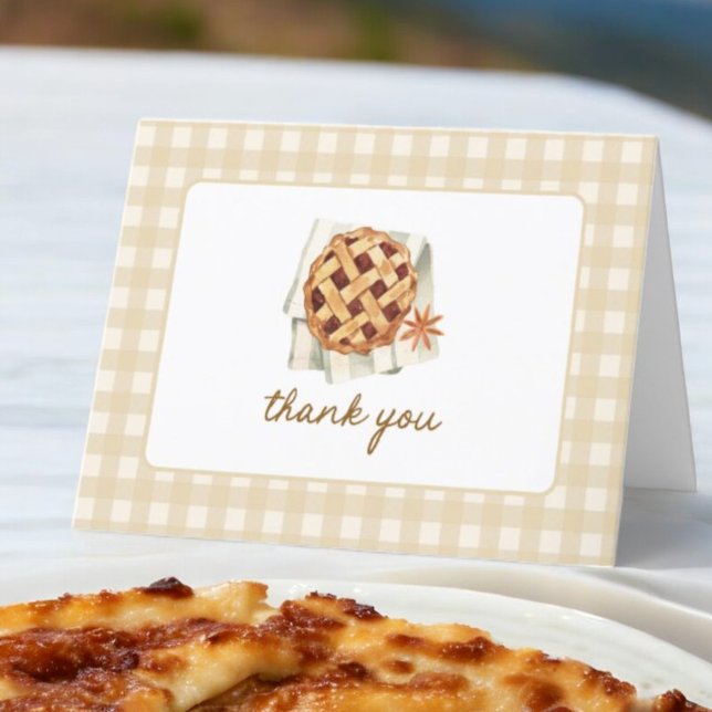 Carte De Remerciements Petit Baby shower à tarte Cutie plié (Créateur téléchargé)