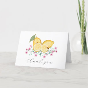 Carte De Remerciements Petit Baby shower Citrus Citron Simple Cutie