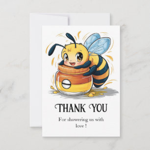 Carte De Remerciements Petit Baby shower d'abeilles coloré