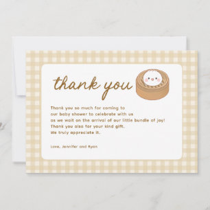 Carte De Remerciements Petit Baby shower de Bao en dumping