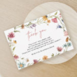 Carte De Remerciements Petit Baby shower Floral Fleur sauvage<br><div class="desc">Petit Baby shower Floral Fleur sauvage</div>