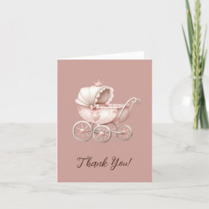 Carte De Remerciements Petit Baby shower princesse sucré