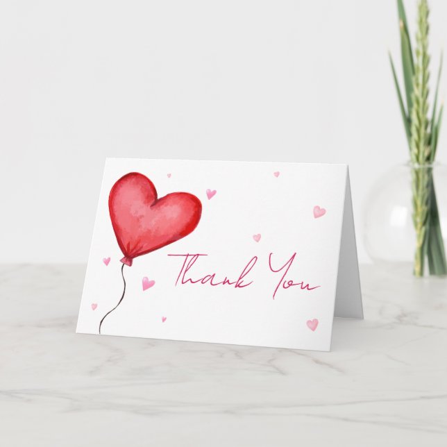 Carte De Remerciements Petit Baby shower Red Valentine (Devant)