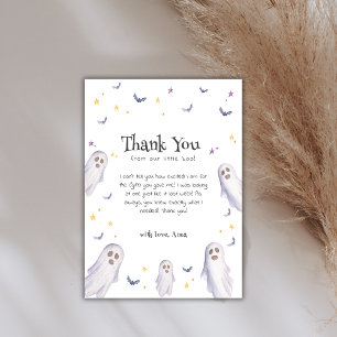 Carte De Remerciements Petit Boo Stars moderne Baby shower fantôme
