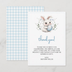 Carte De Remerciements Petit Bunny Baby shower de Pâques