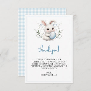 Carte De Remerciements Petit Bunny Baby shower de Pâques