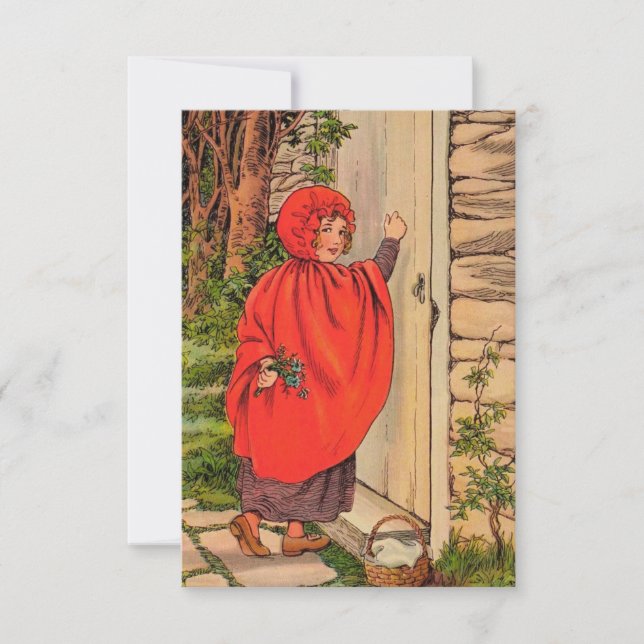 Carte De Remerciements Petit chaperon rouge Vintage (Devant)