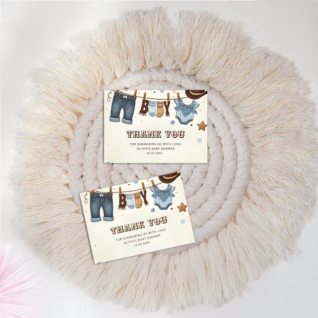 Carte De Remerciements Petit cowboy (Créateur téléchargé)