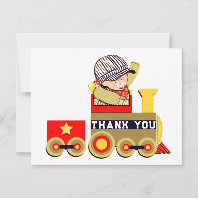 Carte De Remerciements Petit Garçon (Devant)