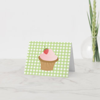 Carte De Remerciements Petit gâteau de chocolat de fraise