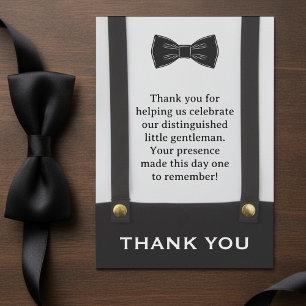 Carte De Remerciements Petit Gentleman Nœud Papillon Garçon Anniversaire