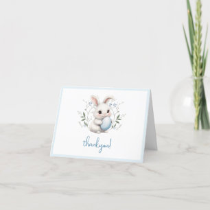 Carte De Remerciements Petit Lapin Doux Baby shower de Pâques plié