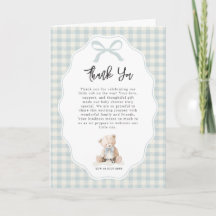 Petit Ours Bleu à peine attendre Baby Shower