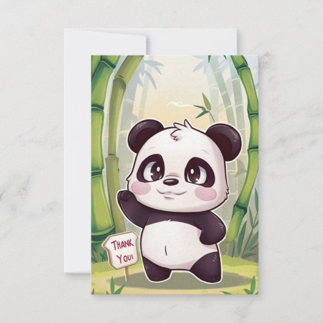 Carte De Remerciements Petit Panda Mignon (Devant)