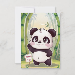 Carte De Remerciements Petit Panda Mignon